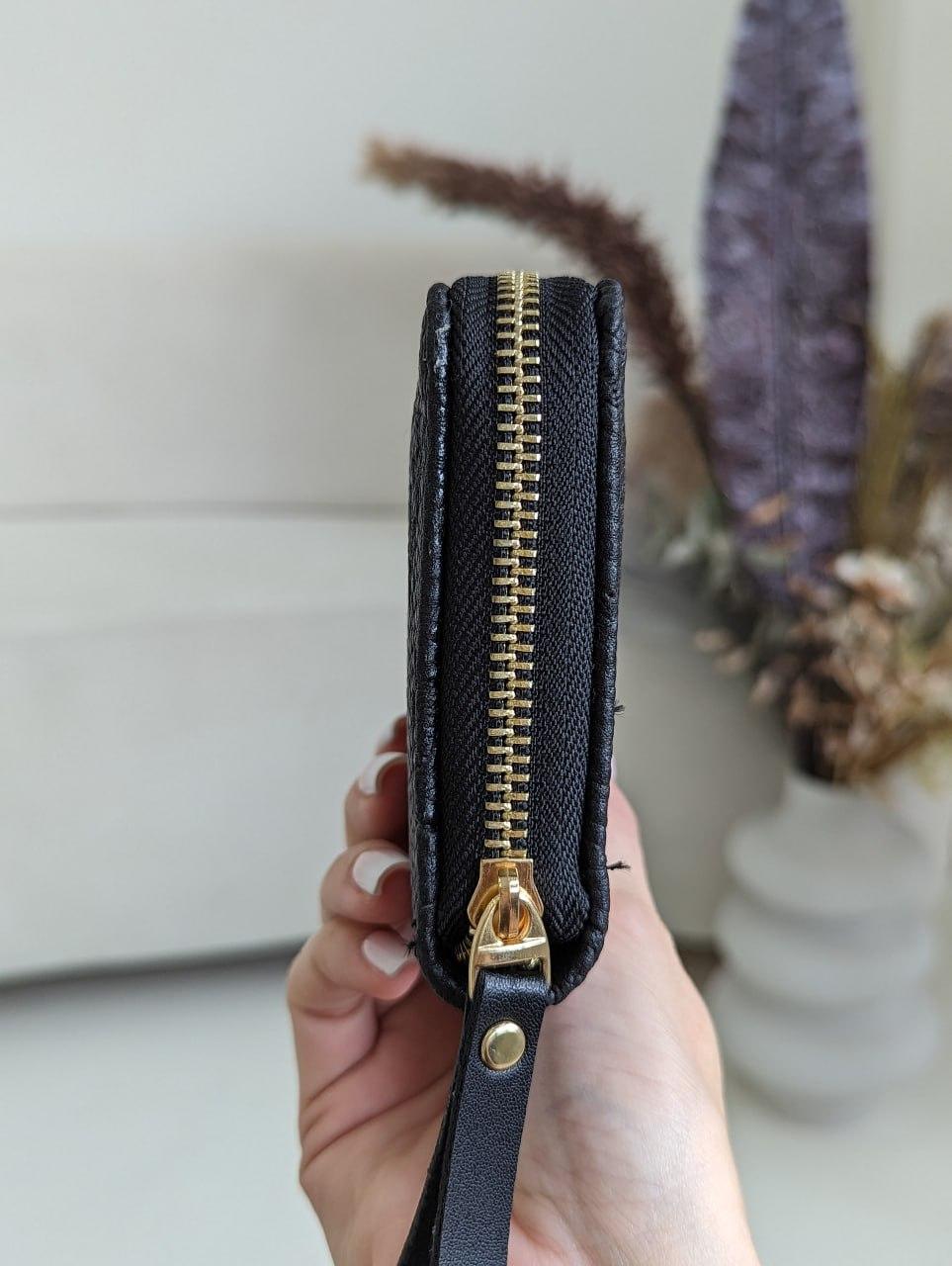 Чорний гаманець на блискавці Pinko Black Gold