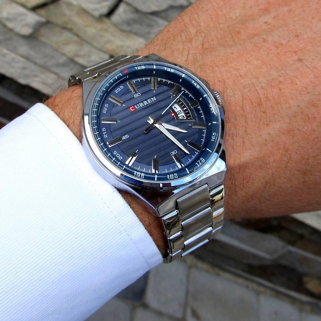 Класичний чоловічий годинник Curren Silver Edition