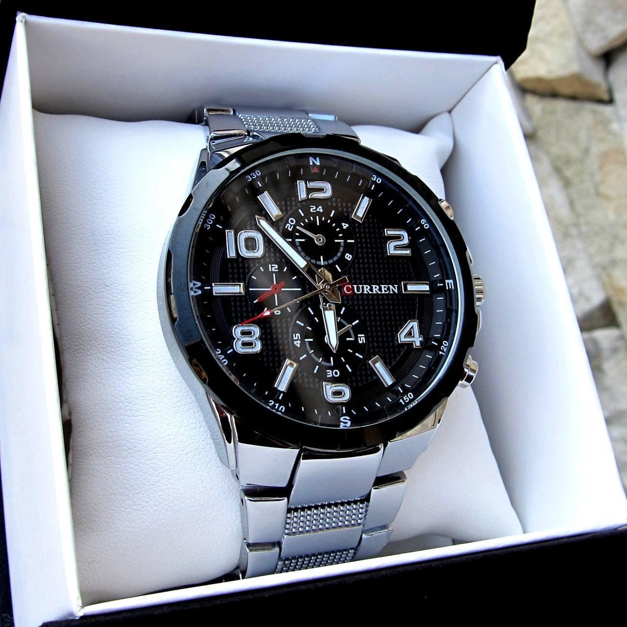 Класичний чоловічий годинник Curren Silver Edition