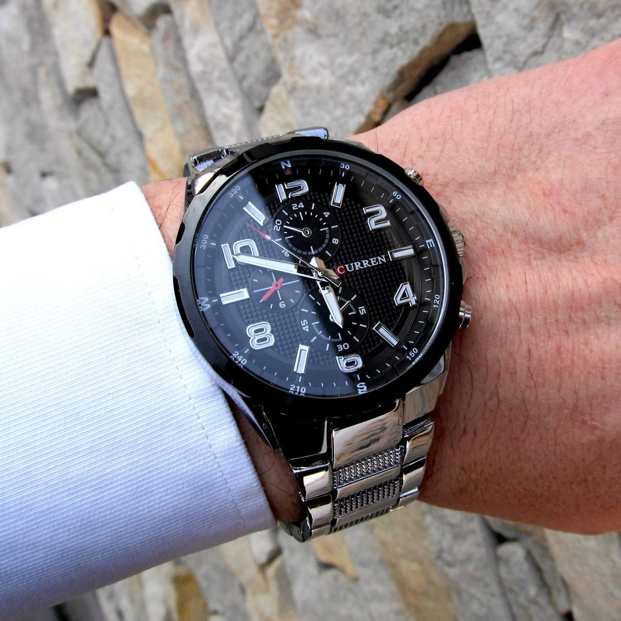 Класичний чоловічий годинник Curren Silver Edition