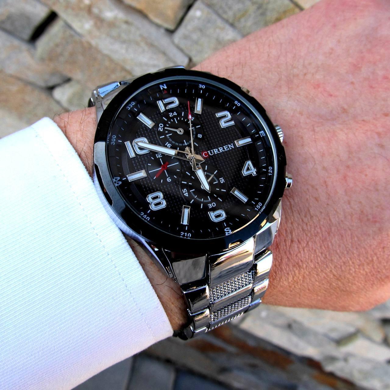 Класичний чоловічий годинник Curren Silver Edition