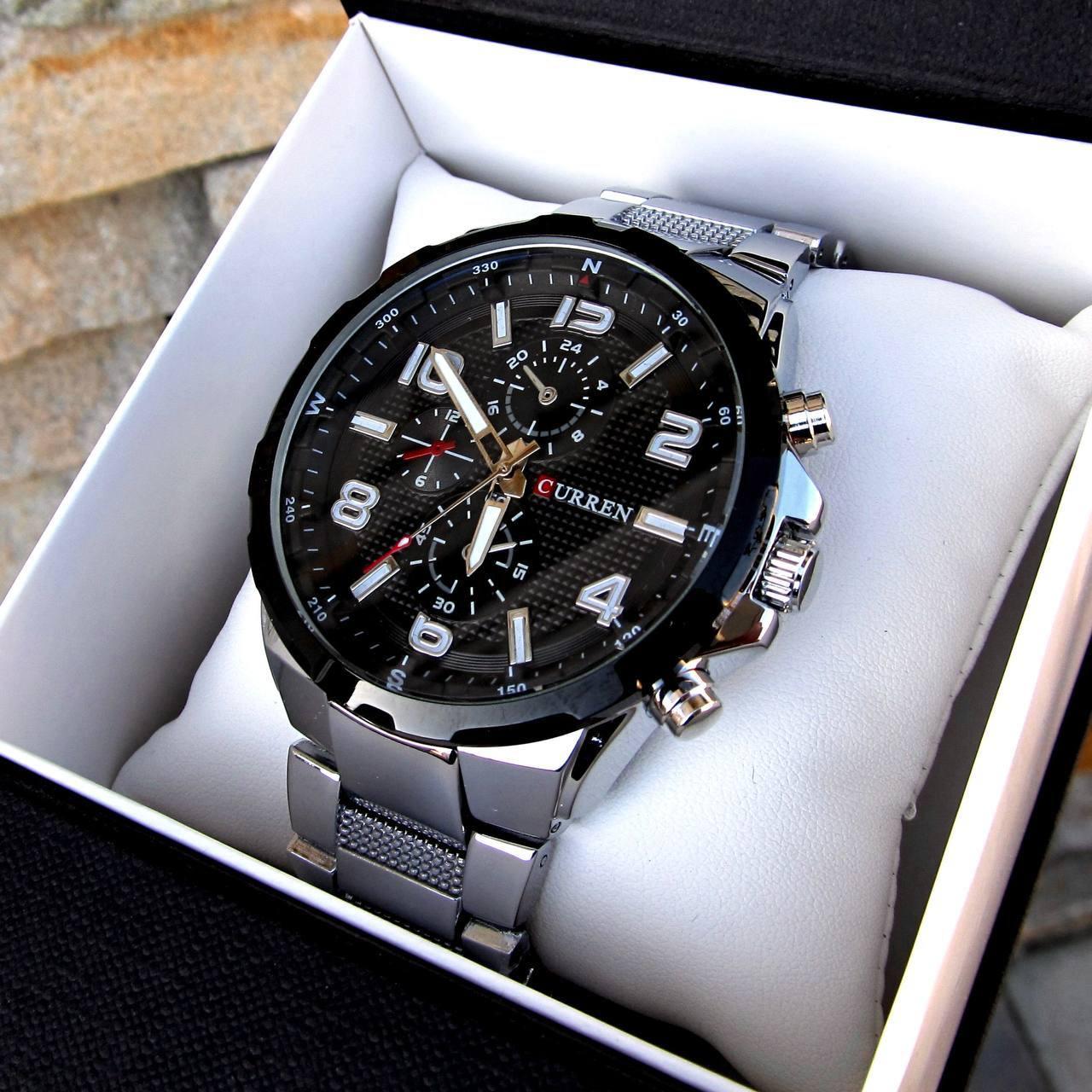 Класичний чоловічий годинник Curren Silver Edition