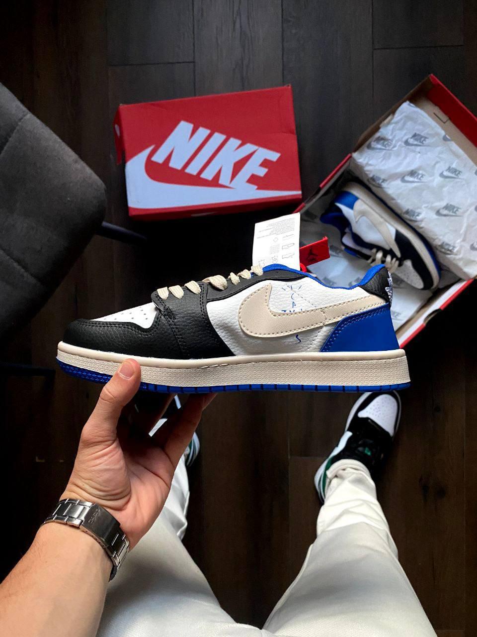 Стильні чоловічі кросівки Nike Air Jordan 1 Low Travis Scott X Fragment 40-44 41