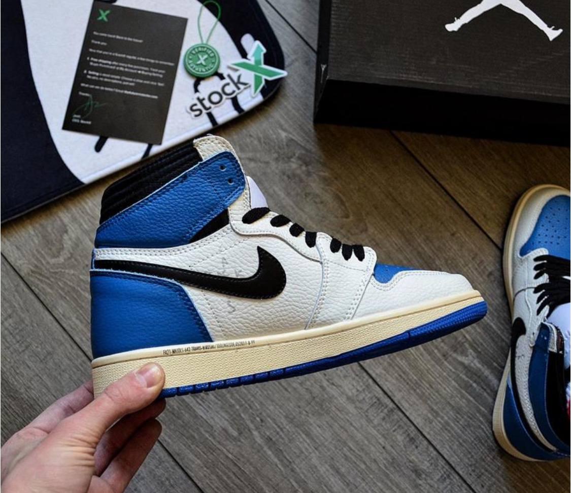 Стильні чоловічі кросівки Nike Jordan 1 High OG SP Fragment x Travis Scott 41-45 42
