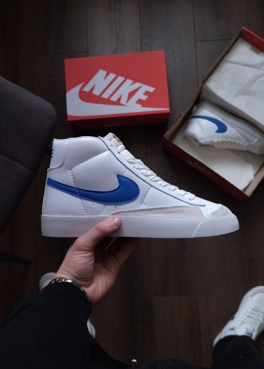 Стильні кросівки Nike Blazer Mid 77 White Blue 41-45 42