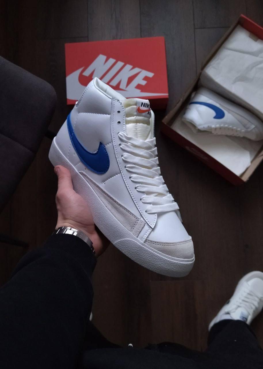 Стильні кросівки Nike Blazer Mid 77 White Blue 41-45 42