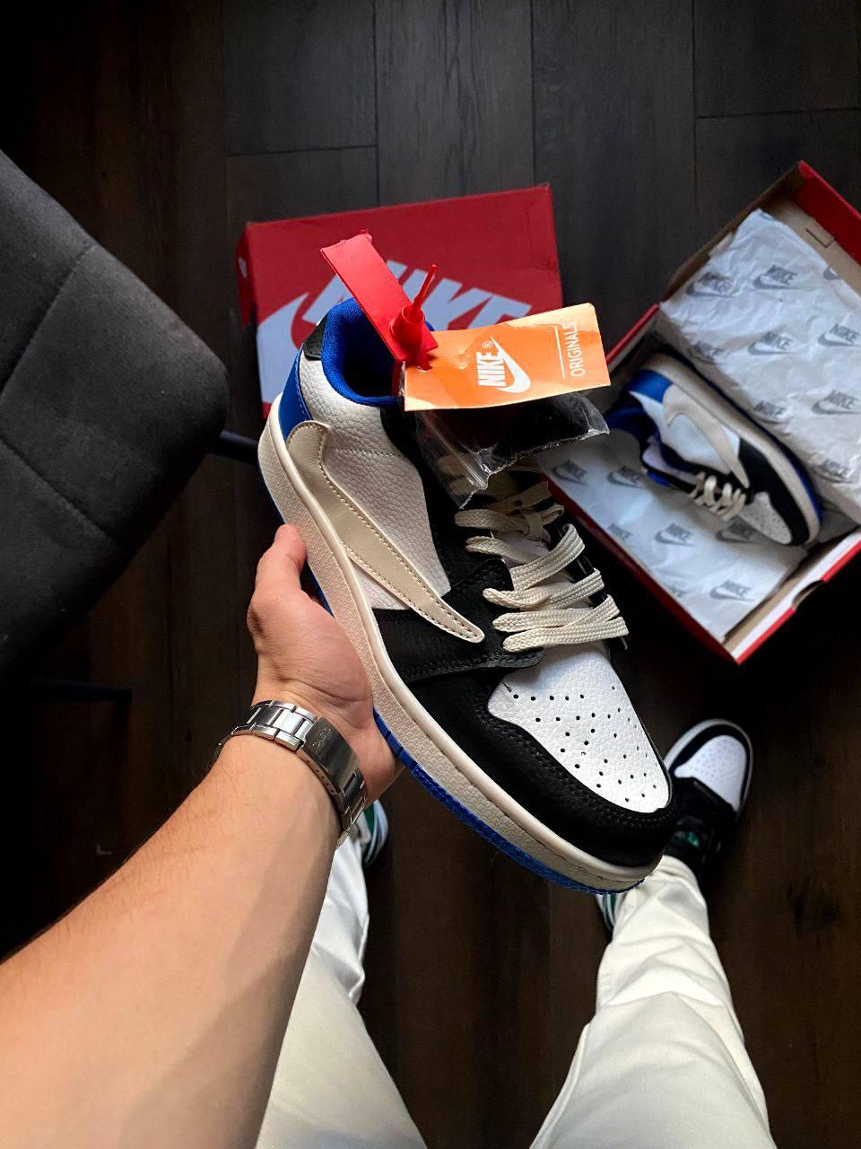 Стильні чоловічі кросівки Nike Air Jordan 1 Low Travis Scott X Fragment 40-44 41