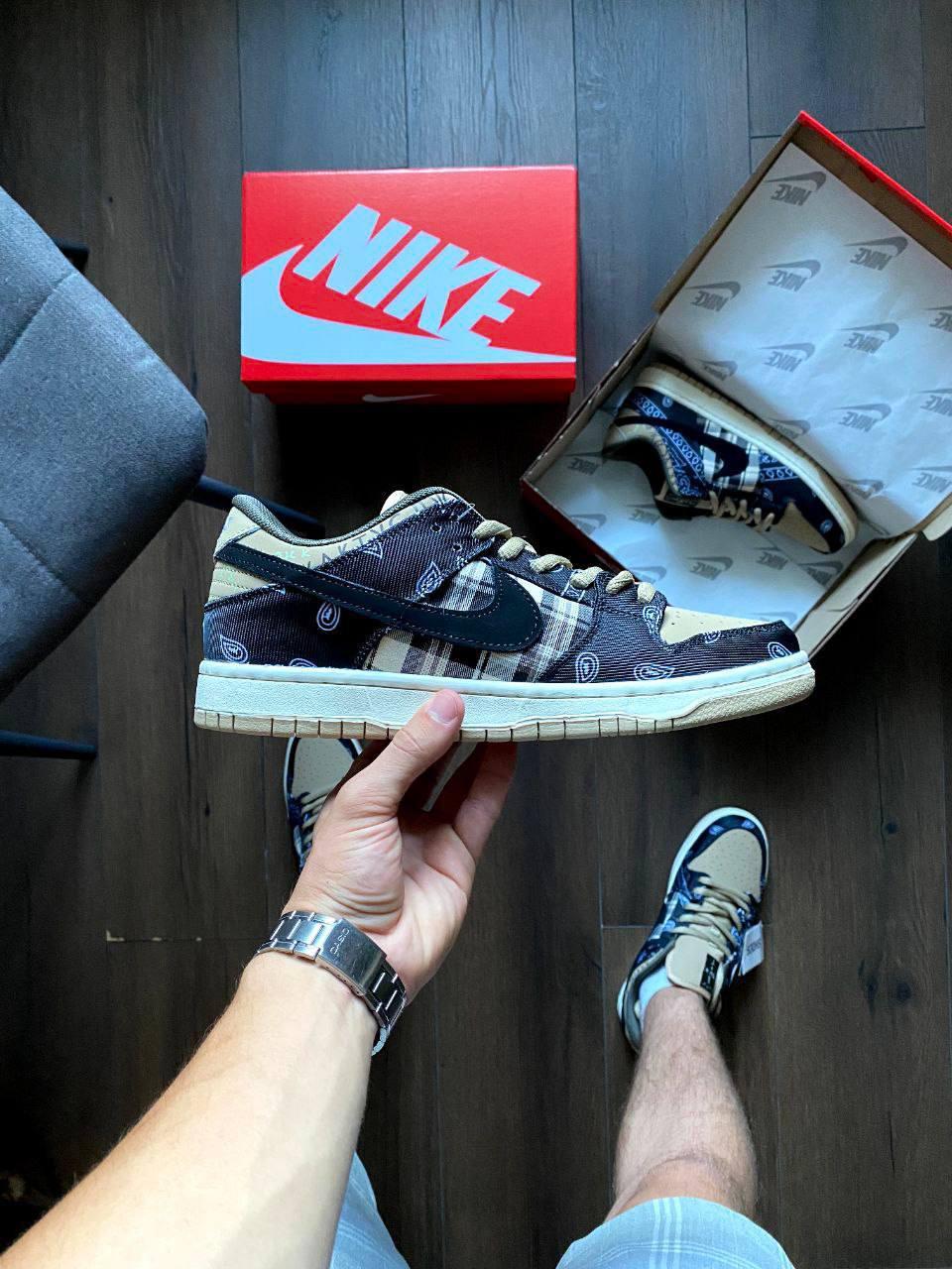 Стильні чоловічі кросівки Nike SB Dunk Low Travis Scott 41-45