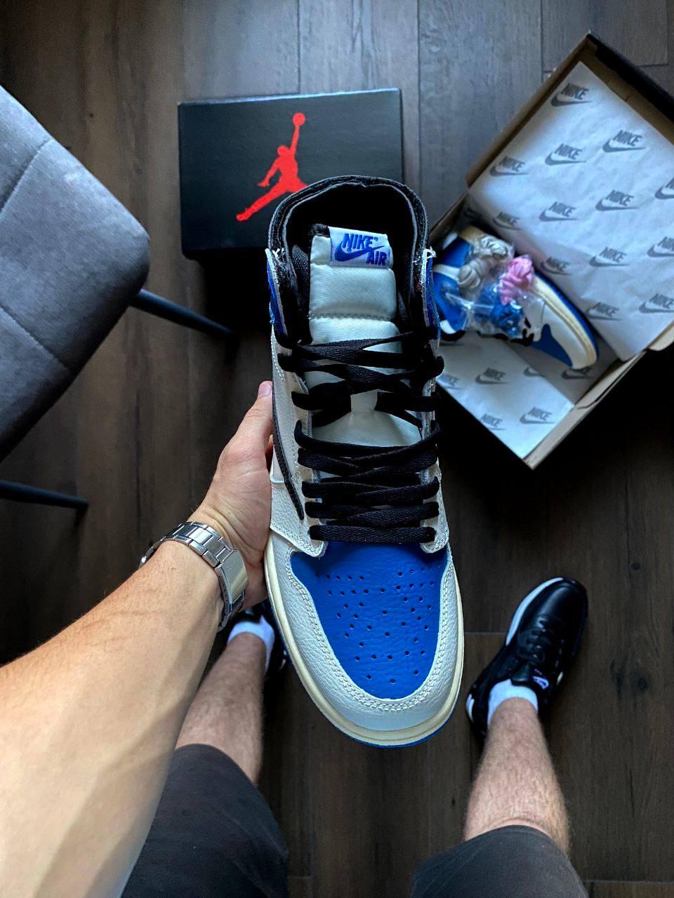 Стильні чоловічі кросівки Nike Jordan 1 High OG SP Fragment x Travis Scott 41-45 42