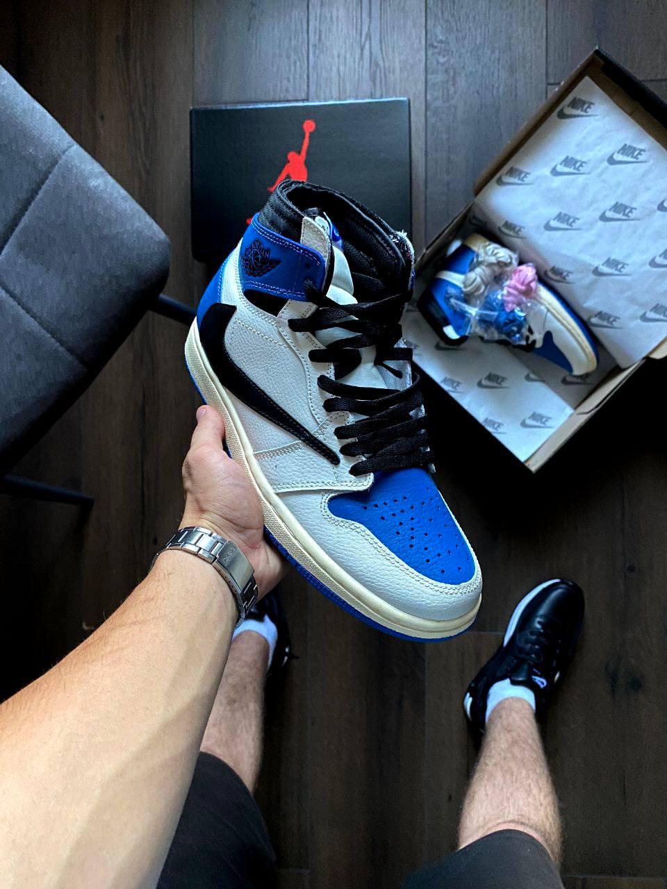 Стильні чоловічі кросівки Nike Jordan 1 High OG SP Fragment x Travis Scott 41-45 42