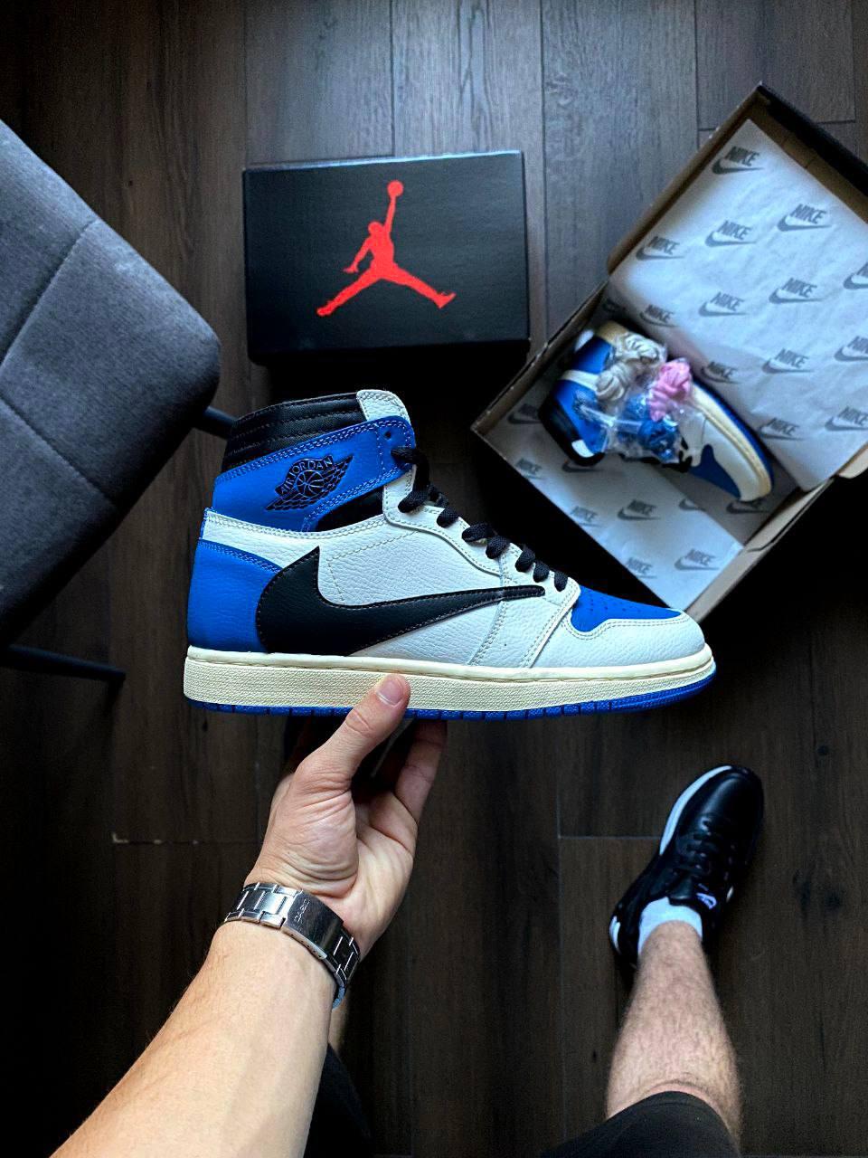 Стильні чоловічі кросівки Nike Jordan 1 High OG SP Fragment x Travis Scott 41-45 42