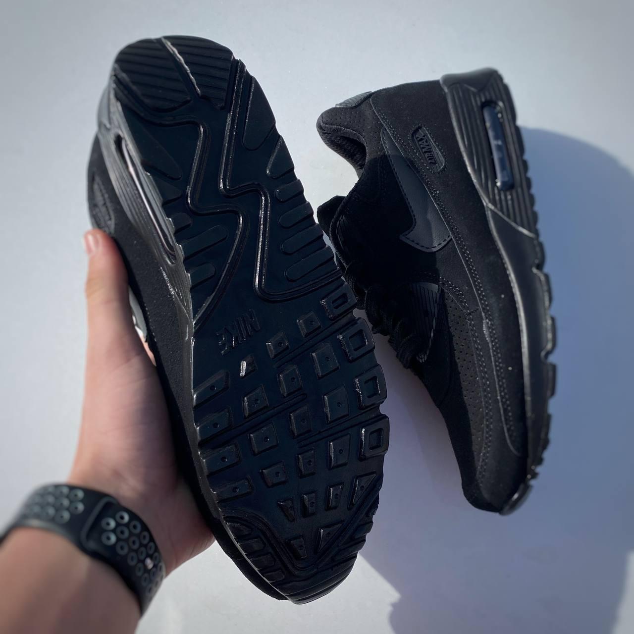 Чорні кросівки Nike Air Max 90 Black 41-46