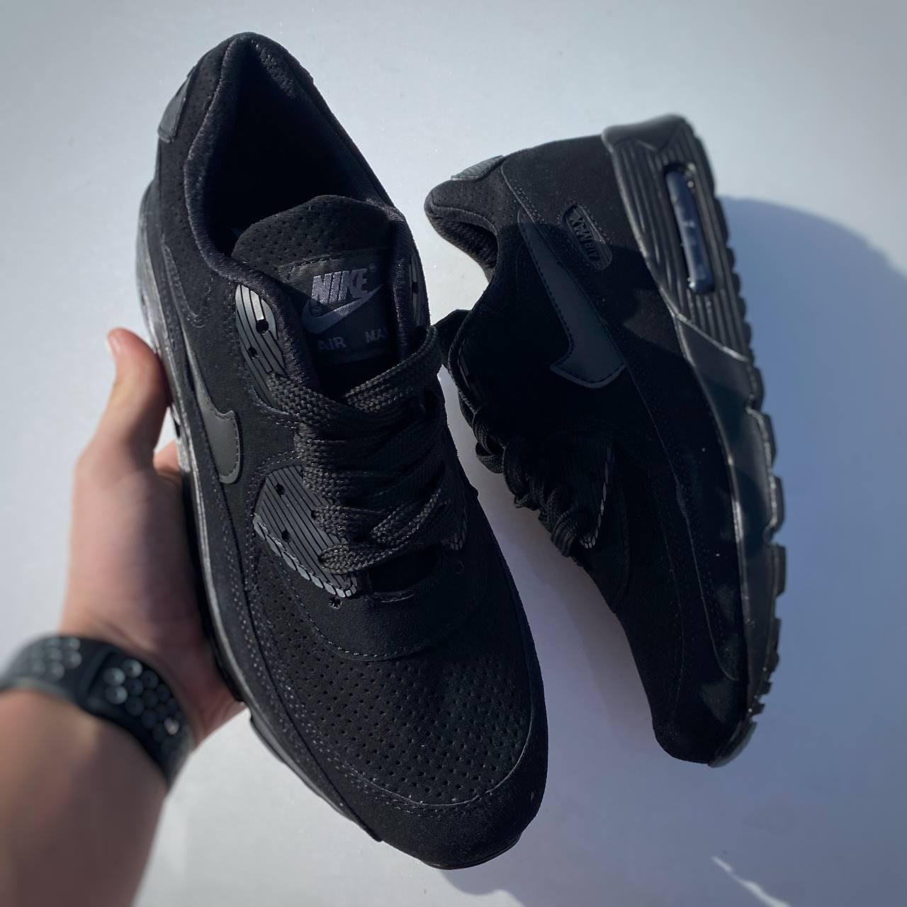 Чорні кросівки Nike Air Max 90 Black 41-46