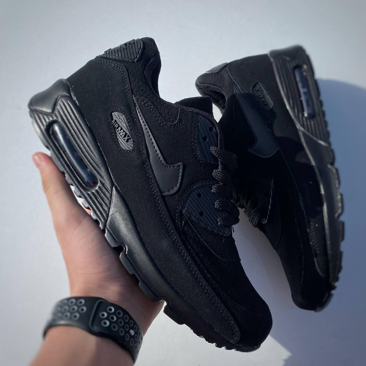 Чорні кросівки Nike Air Max 90 Black 41-46
