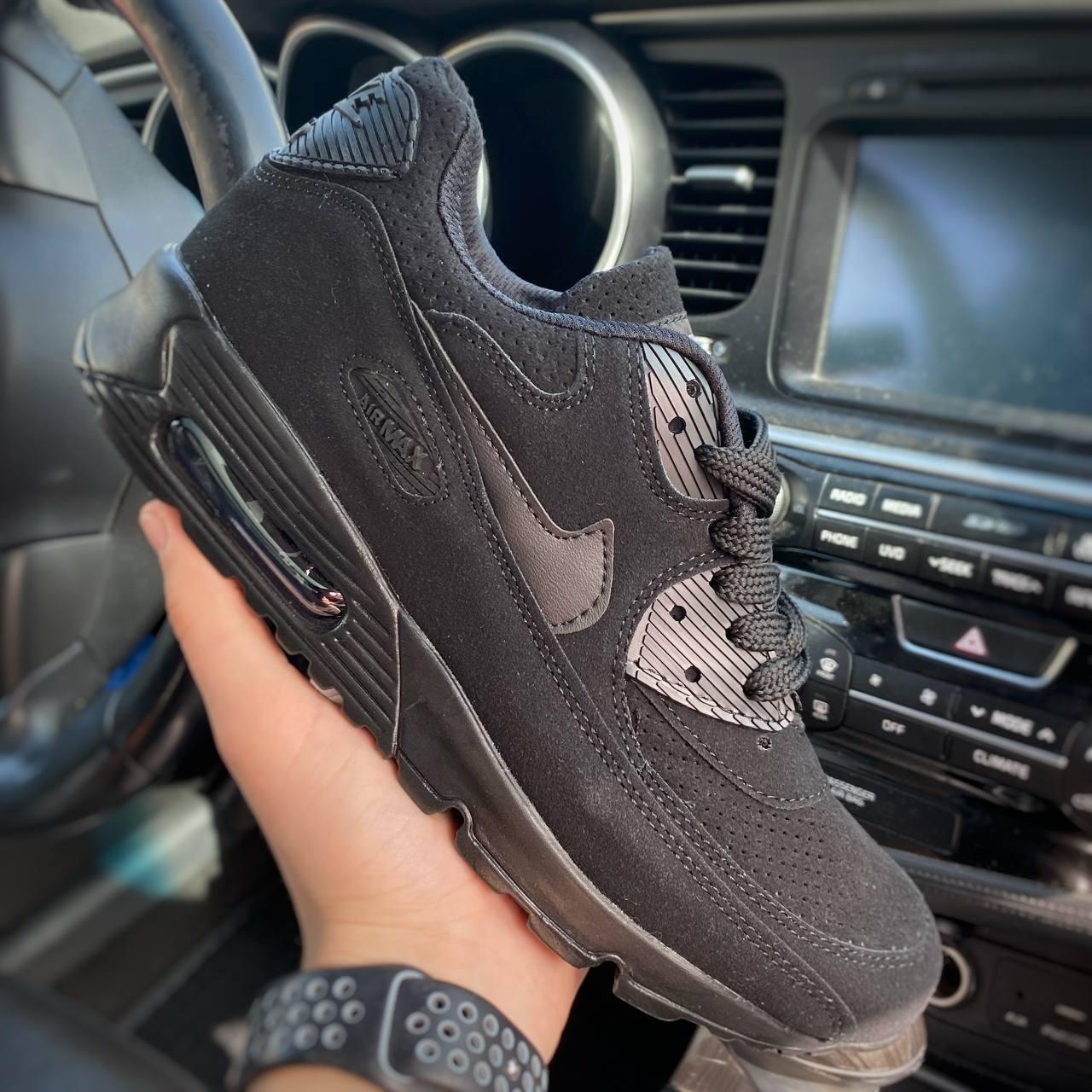 Чорні кросівки Nike Air Max 90 Black 41-46
