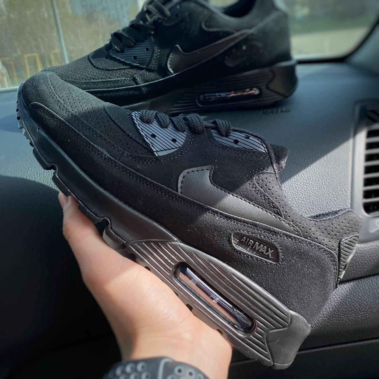 Чорні кросівки Nike Air Max 90 Black 41-46
