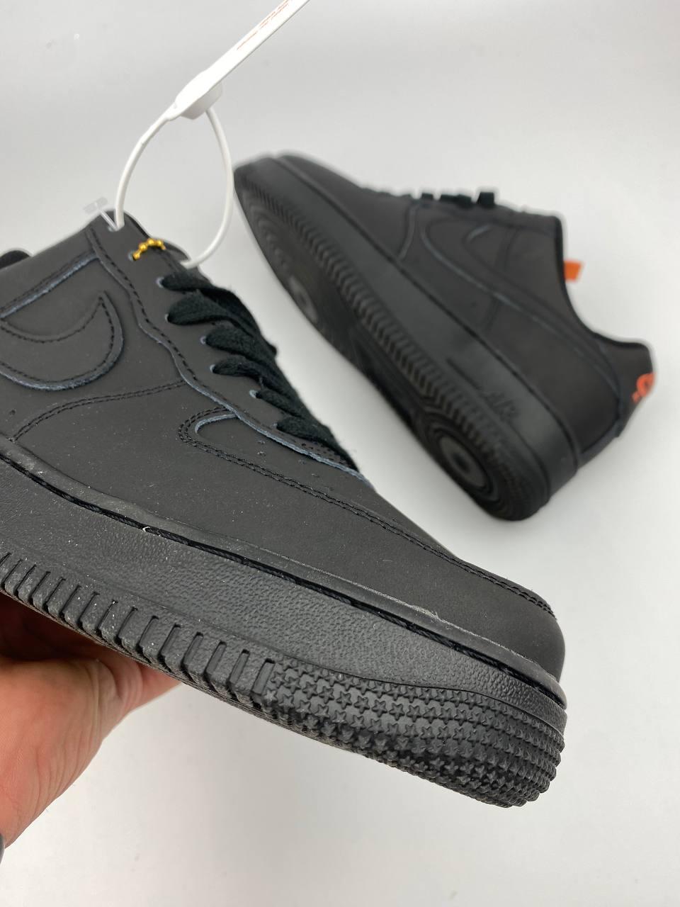 Чорні чоловічі кросівки Nike Air Force Black 41-45 ПРЕМІАЛЬНІ МАТЕРІАЛИ