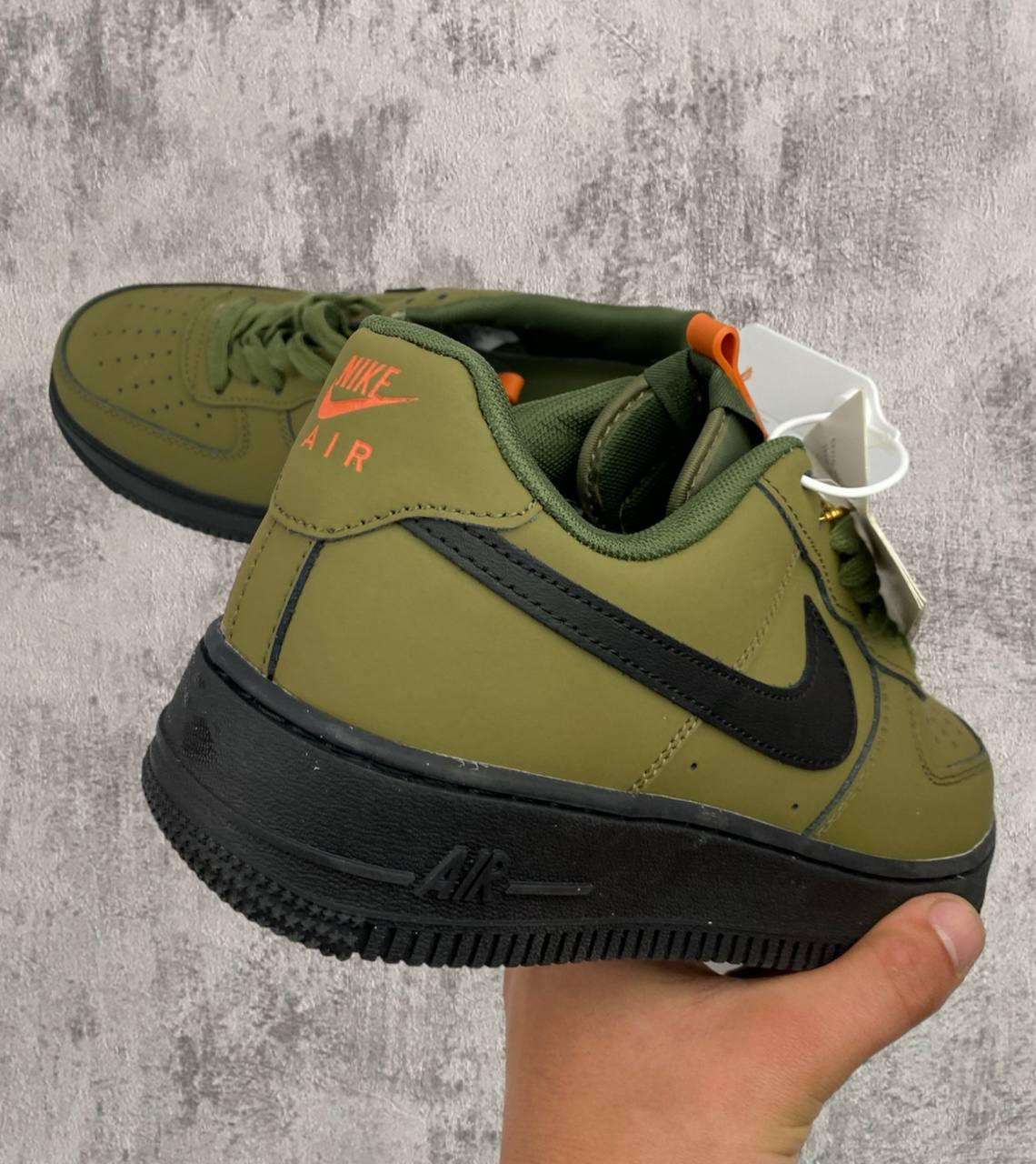 Зелені чоловічі кросівки Nike Air Force Khaki 41-45 ПРЕМІАЛЬНІ МАТЕРІАЛИ