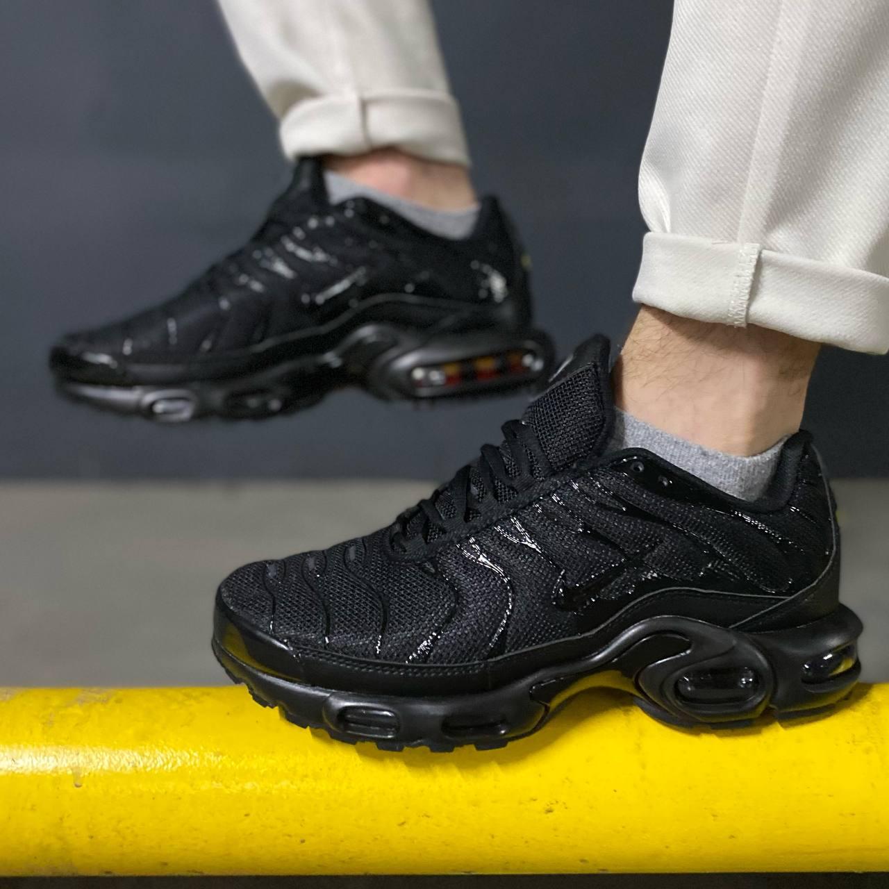 Чорні кросівки Nike TN premium black  41-45