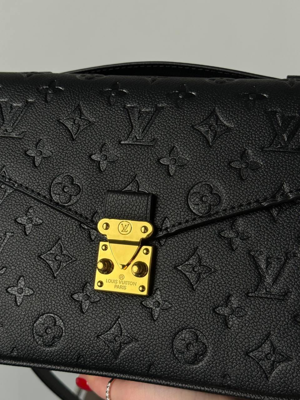 Жіноча чорна сумочка Louis Vuitton PREMIUM Pochette Metis із Подарунком