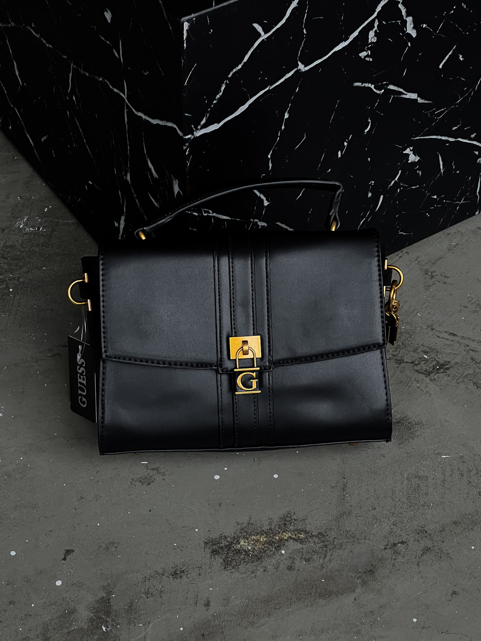 Сумочка Guess Ginevra Logo Elite чорного кольору LUX ЯКІСТЬ фірмова фурнітура