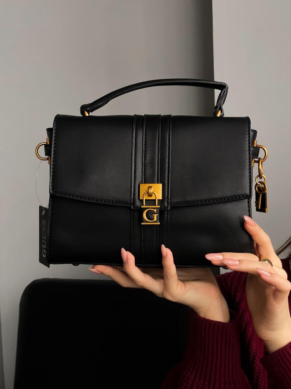 Сумочка Guess Ginevra Logo Elite чорного кольору LUX ЯКІСТЬ фірмова фурнітура