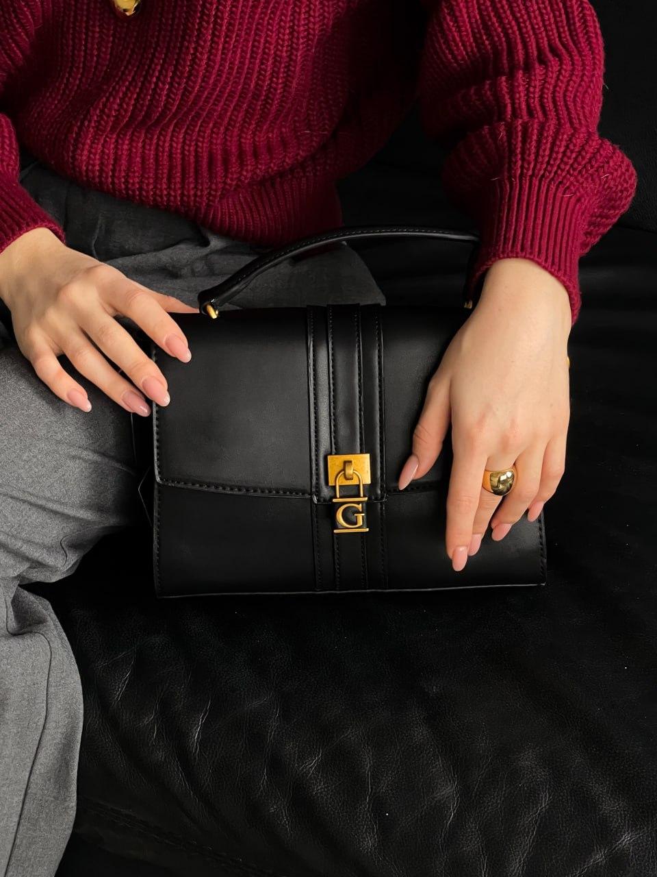 Сумочка Guess Ginevra Logo Elite чорного кольору LUX ЯКІСТЬ фірмова фурнітура