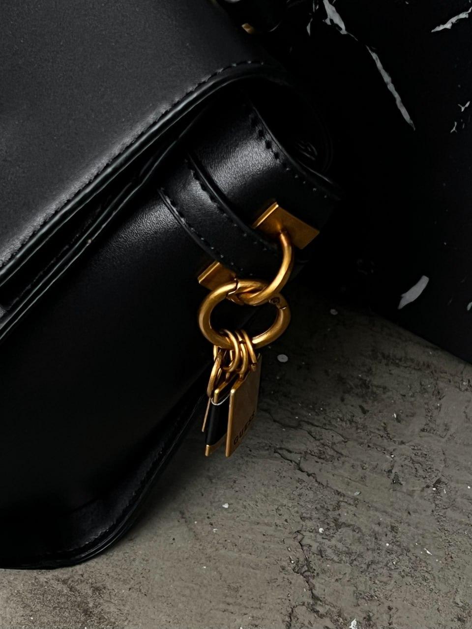 Сумочка Guess Ginevra Logo Elite чорного кольору LUX ЯКІСТЬ фірмова фурнітура